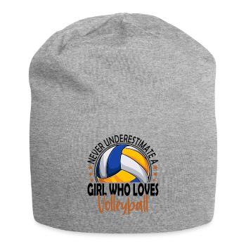 Never Underestimate A Boy Who Loves Volleyball - Jersey Beanie - heather grey - Front