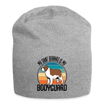 Mon Saint Bernard est mon chien garde du corps Saint-Bernard - Bonnet en jersey - gris chiné - Devant