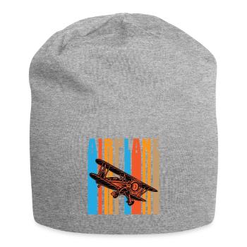 Flugzeug - Jersey-Beanie - Grau meliert - Vorne