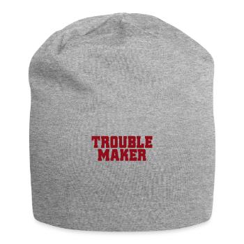 Trouble Stress Trouble Lettering My Name Is Trouble - Jersey Beanie - heather grey - Front