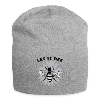 Nachhaltigkeit - Jersey-Beanie - Grau meliert - Vorne