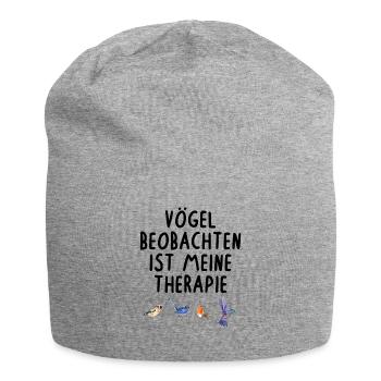 Vögel Beobachten Ist Meine Therapie Vogel - Jersey-Beanie - Grau meliert - Vorne