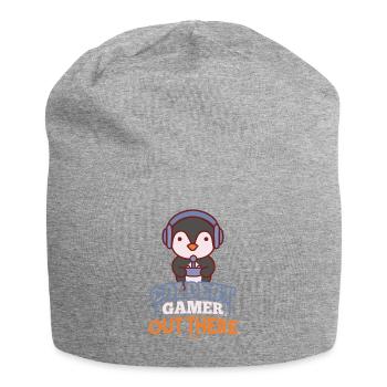 Penguin South Pole play geek gaming - Jersey Beanie - heather grey - Front
