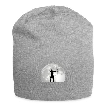 Archer Moon Archery Bow and Arrow - Jersey Beanie - heather grey - Front