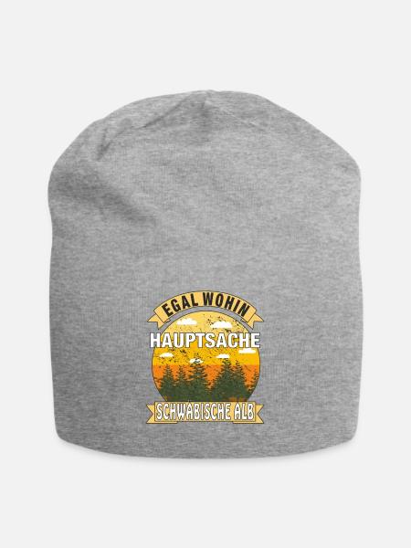 HAUPTSACHE SCHWÄBISCHE ALB - Jersey-Beanie - Grau meliert
