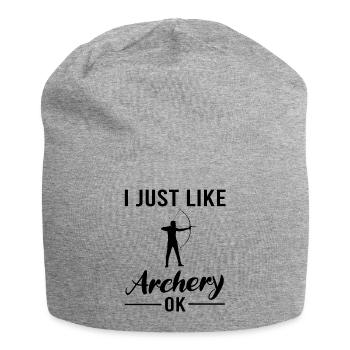 Archery Archer Bow Cool Saying - Jersey Beanie - heather grey - Front