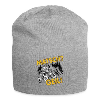 Quad - Jersey-Beanie - Grau meliert - Vorne