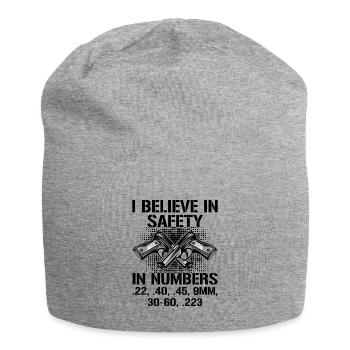 Waffenbesitzer Ich glaube an die Sicherheit von - Jersey-Beanie - Grau meliert - Vorne