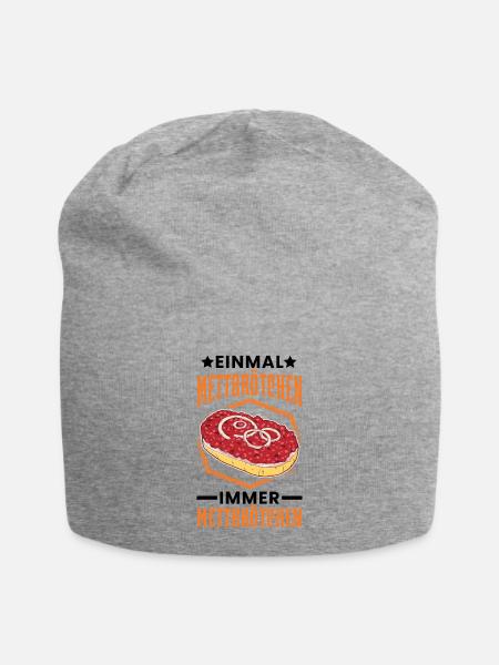 Einmal Mettbrötchen Immer Mettbrötchen Hackepeter - Jersey-Beanie - Grau meliert