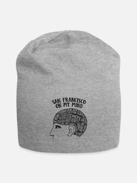 Proud American San Francisco On My Mind - Jersey-Beanie - Grau meliert