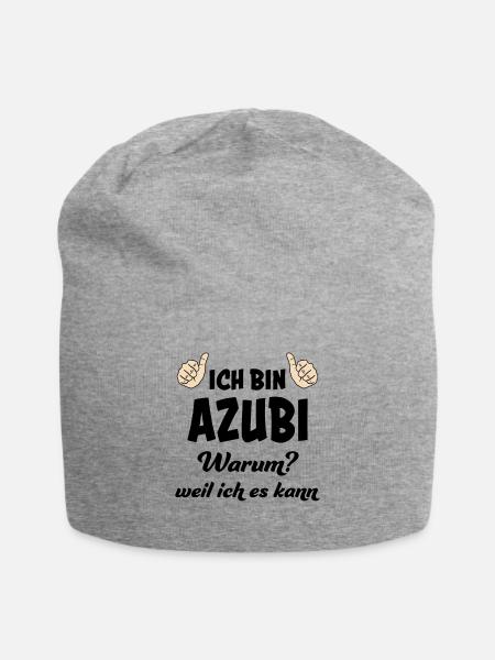 Azubi Witz Spruch Lehrling Auszubildende Geschenk - Jersey-Beanie - Grau meliert