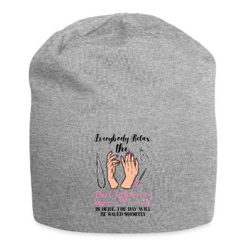 Ongles techniciens Ongles Manicurist Manucure - Bonnet en jersey - gris chiné - Devant