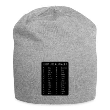 Pilote pilote pilote Alphabet Phonétique - Bonnet en jersey - gris chiné - Devant