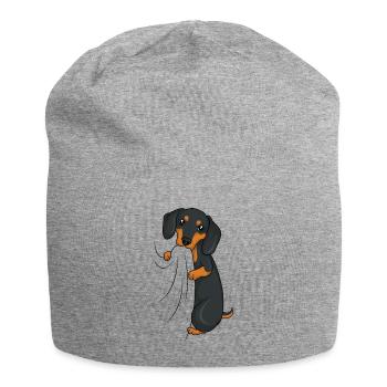 Dackel - Jersey-Beanie - Grau meliert - Vorne
