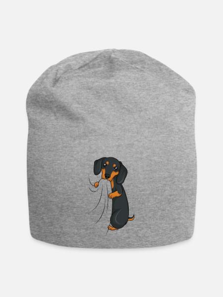 Teckels - Bonnet en jersey - gris chiné