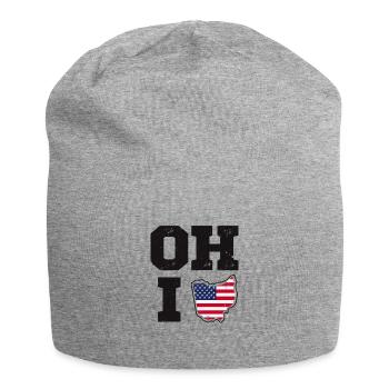 Ohio USA Bundesstaat Flagge - Jersey-Beanie - Grau meliert - Vorne
