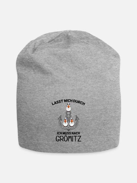 Grömitz - Jersey-Beanie - Grau meliert