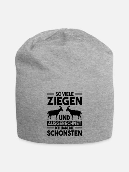 Ziege - Jersey-Beanie - Grau meliert