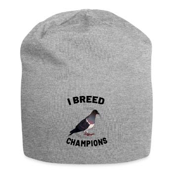 Pigeon Pigeon Racing Pigeon Racer Pigeon Keeper - Jersey Beanie - heather grey - Front
