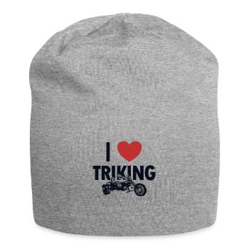 I love Triking Three-Wheeled Motorcycle - Jersey Beanie - heather grey - Front