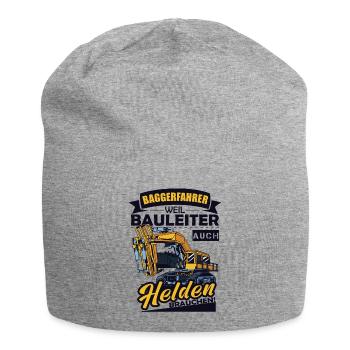 Baggerfahrer Weil Bauleiter Auch Helden Brauchen - Jersey-Beanie - Grau meliert - Vorne