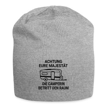 Lustiger Campen Camping Spruch - Jersey-Beanie - Grau meliert - Vorne