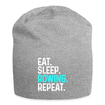 Eat Sleep Rowing Funny Rower Gift - Jersey Beanie - heather grey - Front