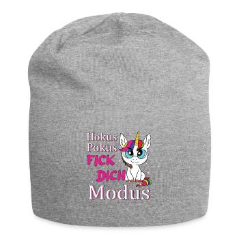 Hokus Pokus Fick Dich Modus Einhorn - Jersey-Beanie - Grau meliert - Vorne