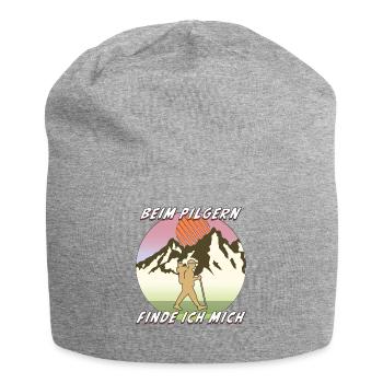 BERG SONNE BEIM PILGERN FINDE ICH MICH - Jersey-Beanie - Grau meliert - Vorne