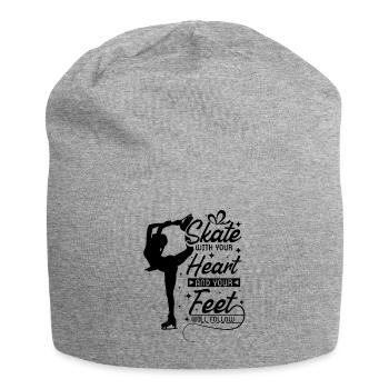 Heart Eiskunstlauf - Jersey-Beanie - Grau meliert - Vorne
