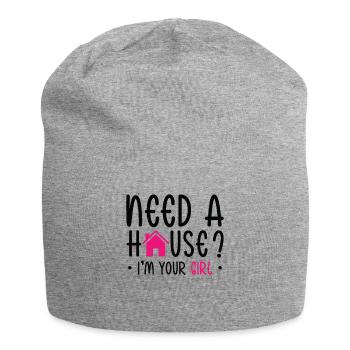 Need A House? I'm Your Girl Real Estate Realtor - Jersey Beanie - heather grey - Front
