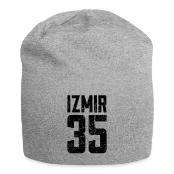 Izmir 35 Turkey Turkiye Gift Holiday TR Turk - Jersey Beanie - heather grey - Front