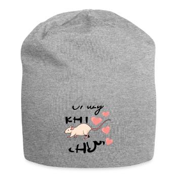 Rat Lover Rat Pet Rodent Mouse Rat Lady gift idea - Jersey-Beanie - Grau meliert - Vorne