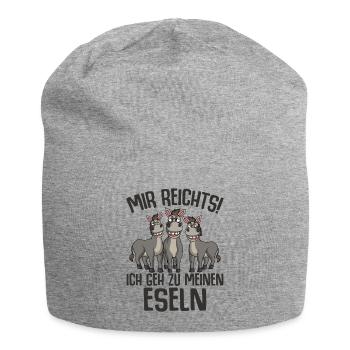 Esel - Jersey-Beanie - Grau meliert - Vorne