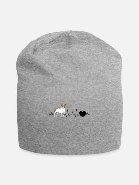 Parson Russell Terrier Heartbeat - Jersey Beanie - heather grey