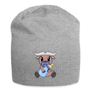 Baby Junge Ochse - Jersey-Beanie - Grau meliert - Vorne