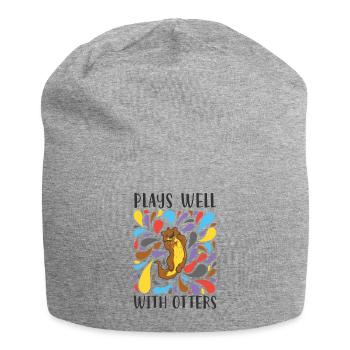 Plays Well With Otter Rodent Marten Otter - Jersey Beanie - heather grey - Front