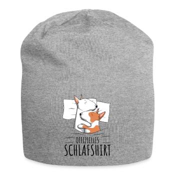 Bullterrier - Jersey-Beanie - Grau meliert - Vorne