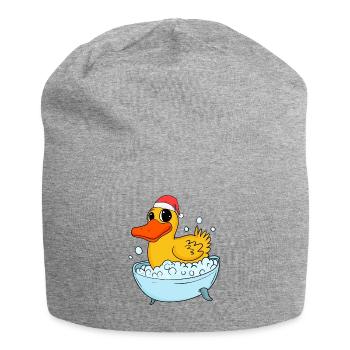 Badeente Ente Weihnachten - Jersey-Beanie - Grau meliert - Vorne