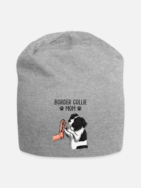 Border Collie Maman Chiens Maman Maîtresse - Bonnet en jersey - gris chiné