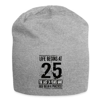 25 Geburtstag Mann - Jersey-Beanie - Grau meliert - Vorne