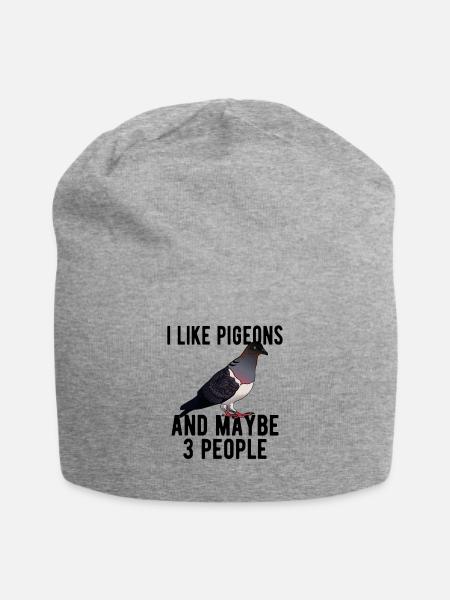 Pigeon Pigeon Racing Pigeon Racer Pigeon Keeper - Bonnet en jersey - gris chiné