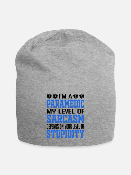 Ich Bin Ein Sarkastischer Sanitäter Spruch - Jersey-Beanie - Grau meliert