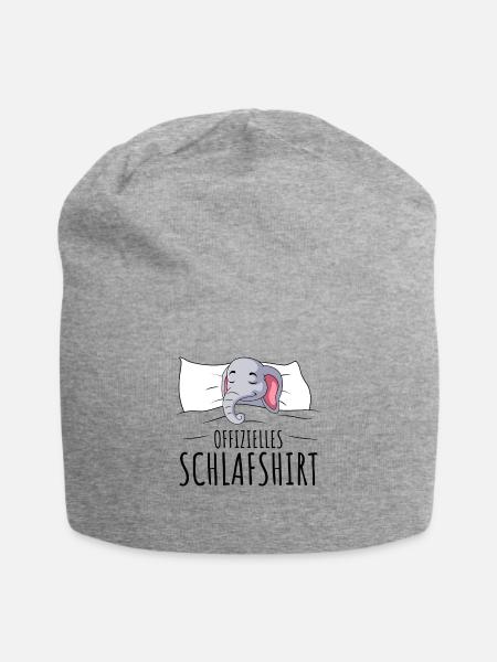 Elefant - Jersey-Beanie - Grau meliert