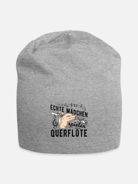Querflöte - Jersey-Beanie - Grau meliert