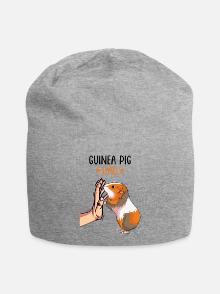 Meerschweinchen Papa Haustier - Jersey-Beanie - Grau meliert