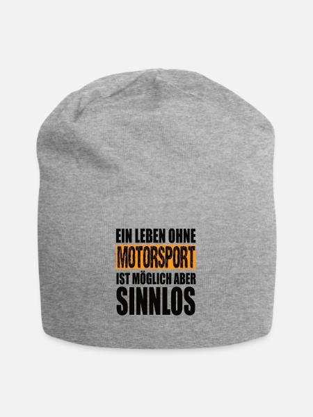 Ein Leben Ohne Motorsport Ist Möglich Aber Sinnlos - Jersey-Beanie - Grau meliert