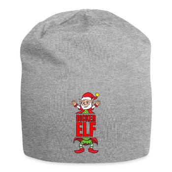 Dicker Elf Partnerlook Weihnachtself - Jersey-Beanie - Grau meliert - Vorne