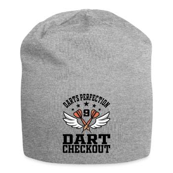 Darts Perfection 9 Darts Checkout - Darts Player - Jersey Beanie - heather grey - Front