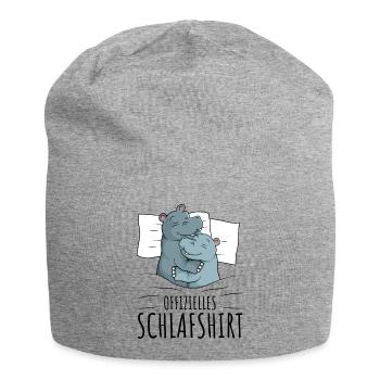 Nilpferd - Jersey-Beanie - Grau meliert - Vorne